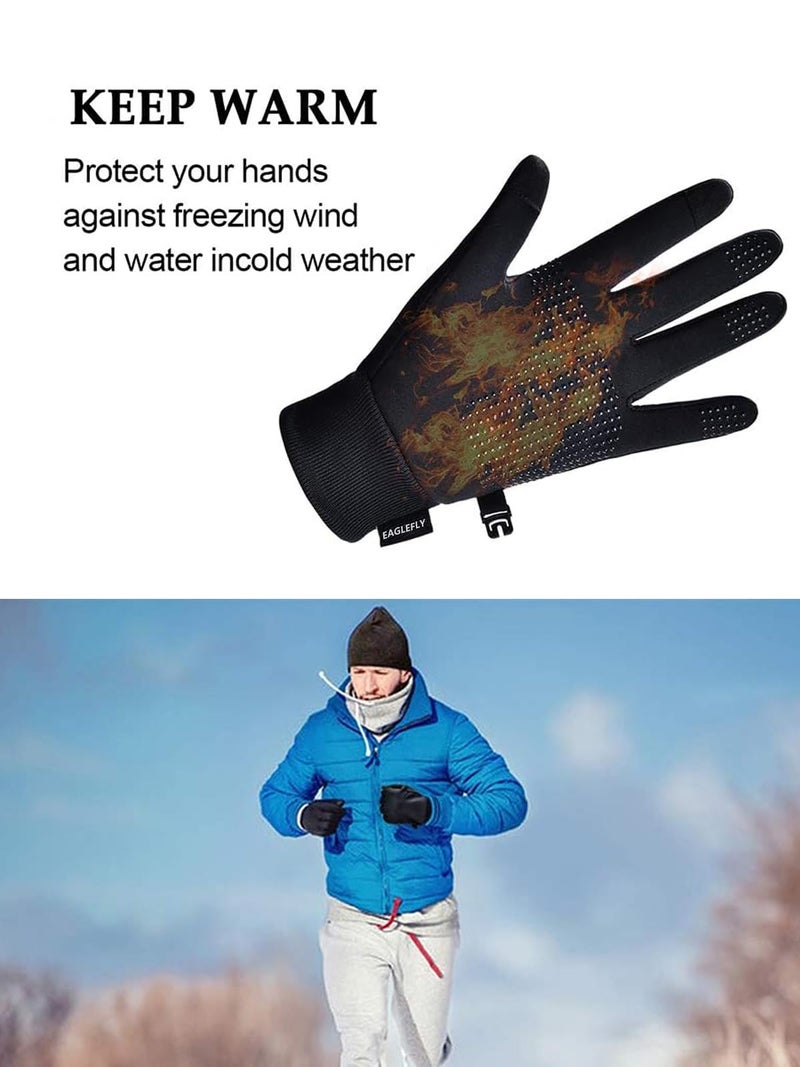 EAGLEFLY Winter Gloves Women Men Waterproof Warm Gloves with Touch Screen Fingers Thermal Glove for Men Women Running Riding Cycling Driving Windproof Water Resistant (Medium(7.09~7.72 inch)) - Image 3
